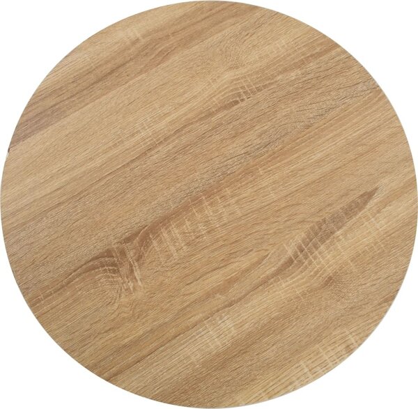 VidaXL Bistro stolek tmavě hnědý 50 cm MDF [286418] Barva: světle hnědá a černá