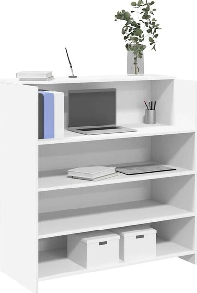 VidaXL Recepční stůl 100x50x103,5 cm kompozitní dřevo [3324166] Barva: Bílá
