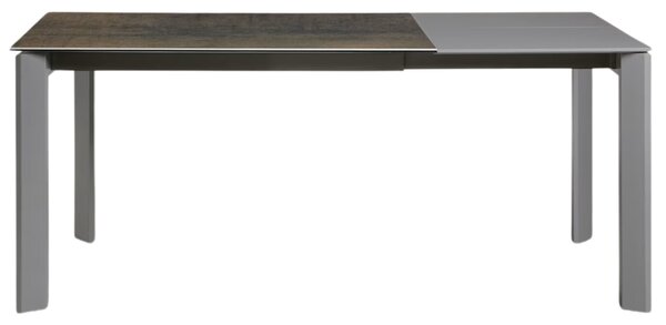 Šedý keramický rozkládací jídelní stůl Kave Home Axis V. 120/180 x 80 cm