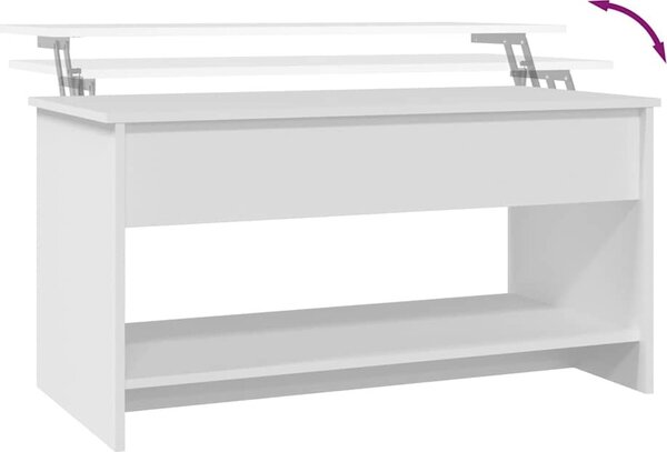 VidaXL Konferenční stolek 102 x 50 x 52,5 cm kompozitní dřevo [809647] Barva: Bílá