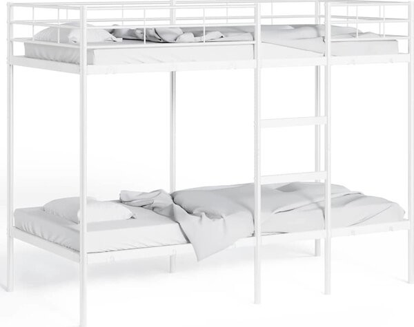VidaXL Patrová postel bez matrace 90x190 cm ocel [42000328] Barva: Černá