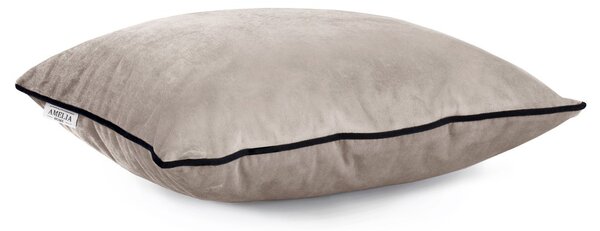 Povlaky na polštáře AmeliaHome Velvet Piping béžové, velikost 45x45