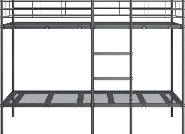 VidaXL Patrová postel bez matrace 90x190 cm ocel [42000328] Barva: Černá