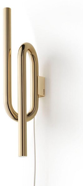 Nástěnná Svítidla Foscarini, Tobia, Zlatá / mosazná, Obývací pokoj, Kov, Design