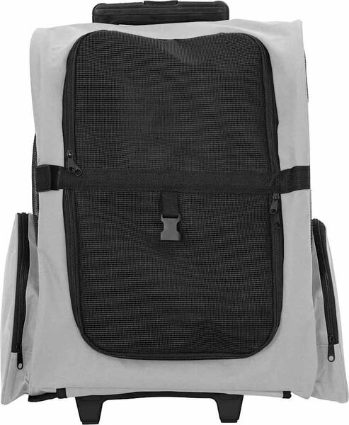 VidaXL Vozík pro domácí mazlíčky 3 v 1, design, barva, 48 x 32 x (57-106) cm, oxfordská látka [42007371] Barva: Šedá