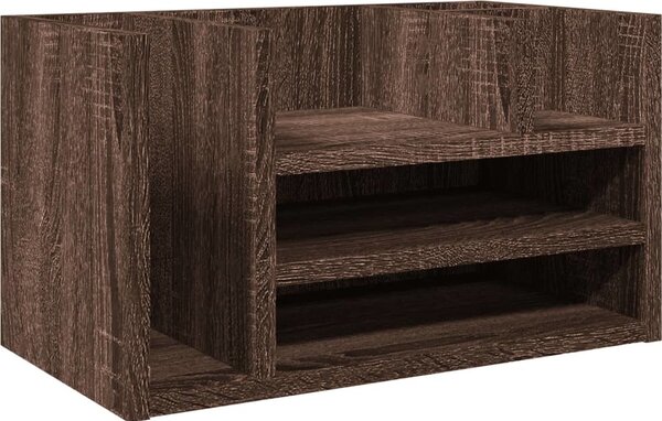VidaXL Stolní organizér 44,5 x 24 x 25 cm kompozitní dřevo [848038] Barva: Bílá