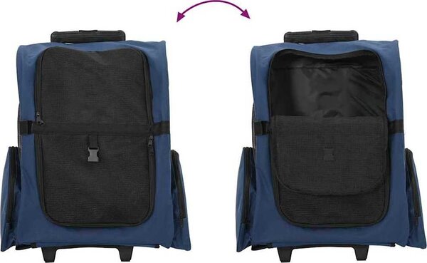 VidaXL Vozík pro domácí mazlíčky 3 v 1, design, barva, 48 x 32 x (57-106) cm, oxfordská látka [42007371] Barva: Šedá