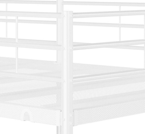 VidaXL Patrová postel bez matrace 80x200 cm ocel [42000327] Barva: Bílá