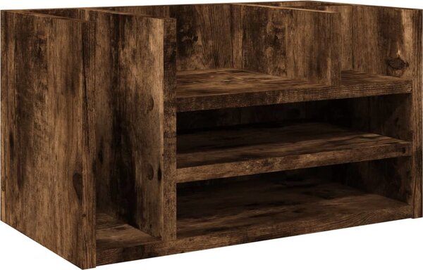 VidaXL Stolní organizér 44,5 x 24 x 25 cm kompozitní dřevo [848038] Barva: Bílá