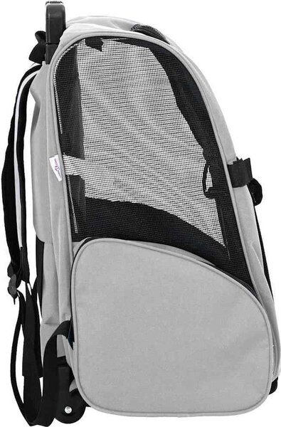 VidaXL Vozík pro domácí mazlíčky 3 v 1, design, barva, 48 x 32 x (57-106) cm, oxfordská látka [42007371] Barva: Šedá