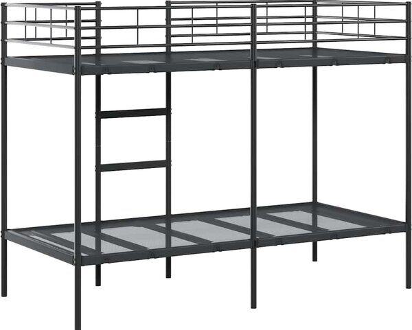 VidaXL Patrová postel bez matrace 90x190 cm ocel [42000328] Barva: Černá