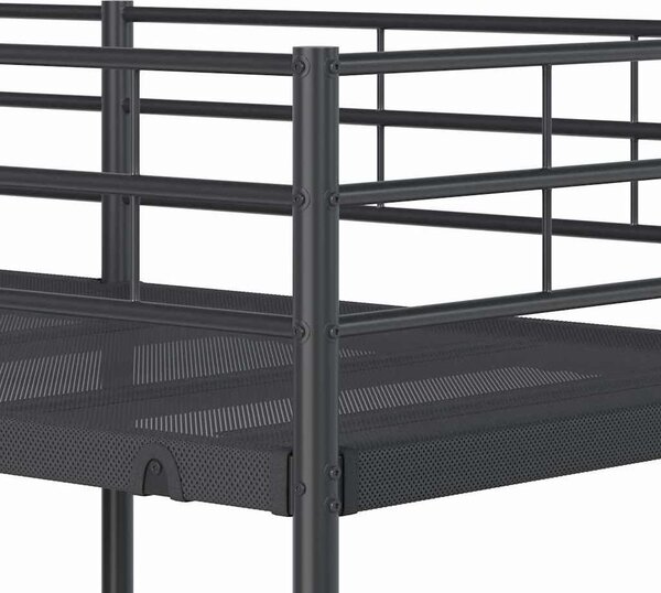 VidaXL Patrová postel bez matrace 90x190 cm ocel [42000328] Barva: Černá
