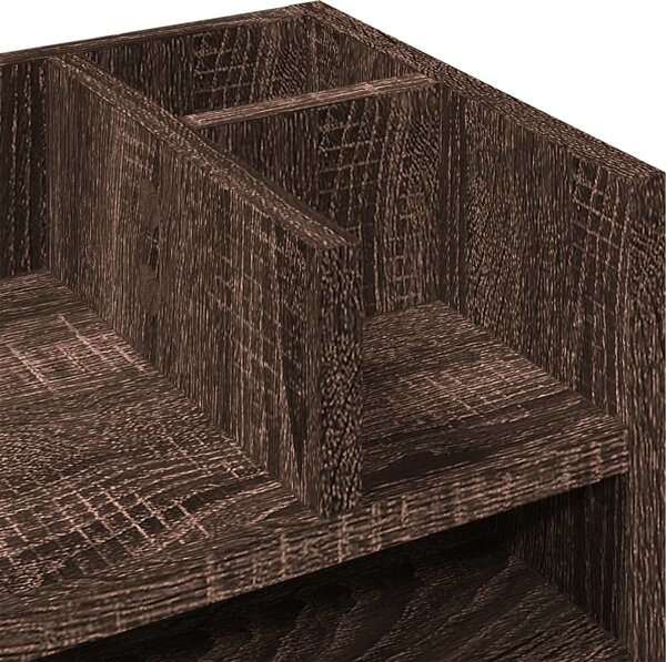 VidaXL Stolní organizér 44,5 x 24 x 25 cm kompozitní dřevo [848038] Barva: Bílá