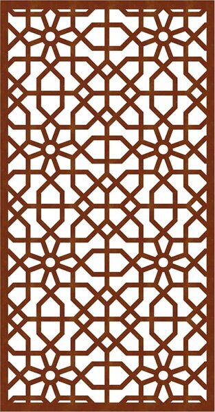 VidaXL Zahradní nástěnná dekorace 105 x 55 cm corten Maurský design [824477]