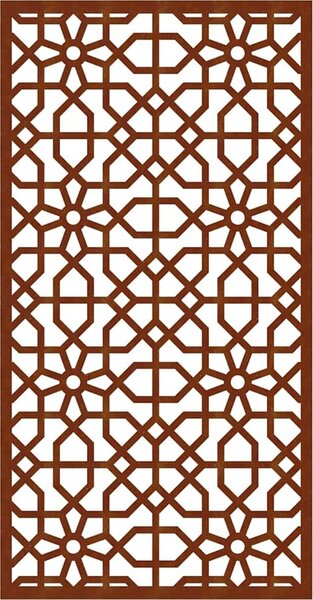 VidaXL Zahradní nástěnná dekorace 105 x 55 cm corten Maurský design [824477]