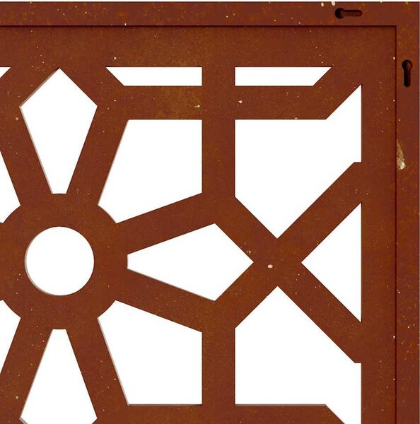 VidaXL Zahradní nástěnná dekorace 105 x 55 cm corten Maurský design [824477]