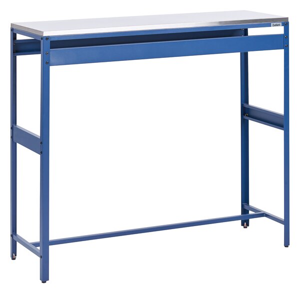 Venkovní barový stůl MAENZA 120 cm 40 cm Kov Modrá