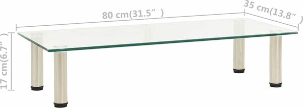 VidaXL TV stolek 80 x 35 x 17 cm tvrzené sklo [322766] Barva: Černá