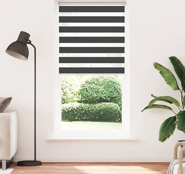 VidaXL Zebra roleta 95x200 cm šířka látky 90,9 cm polyester [4014780] Barva: světle šedá