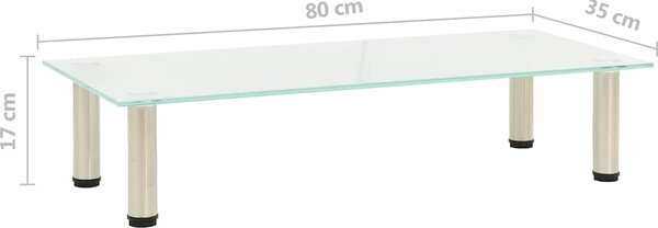 VidaXL TV stolek 80 x 35 x 17 cm tvrzené sklo [322766] Barva: Černá