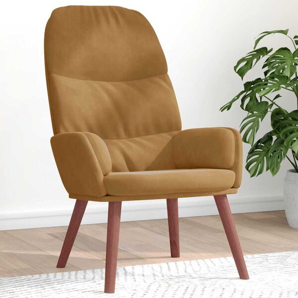 VidaXL Relaxační křeslo samet [4102611] Barva: Žlutá