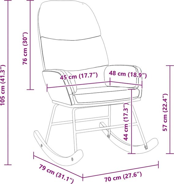 VidaXL Houpací židle samet [4102626] Barva: Černá
