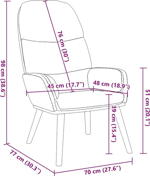 VidaXL Relaxační křeslo samet [4102611] Barva: Žlutá