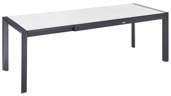 Rozkládací zahradní jídelní stůl BINASCO 160/220 cm 90 cm Béžová