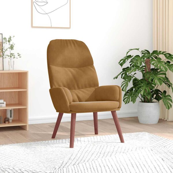 VidaXL Relaxační křeslo samet [4102611] Barva: Žlutá