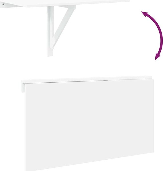 VidaXL Nástěnný sklápěcí stůl 100x60x56 cm kompozitní dřevo [243054] Barva: Černá