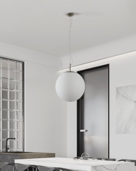 Eglo 63271 - Lustr na lanku PIEDALE 1xE27/60W/230V pr. 43 cm matný chrom