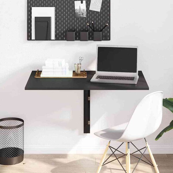 VidaXL Nástěnný sklápěcí stůl 100x60x56 cm kompozitní dřevo [243054] Barva: Černá