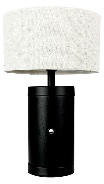 Stolní lampa Dyberg Larsen, Mellow, stmívatelné, Černá, Obývací pokoj, Dřevo, Skandinávský