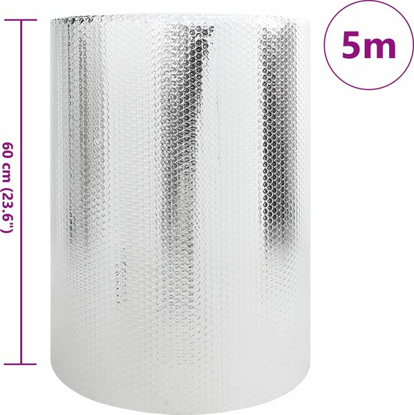 VidaXL Reflexní fólie za radiátor Stříbrná 5 x 0,6 m Polyethylen [42009818]