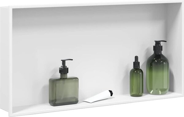 VidaXL Nika do sprchového koutu matná 62x32x9 cm nerezová ocel [4005128] Barva: Stříbrná