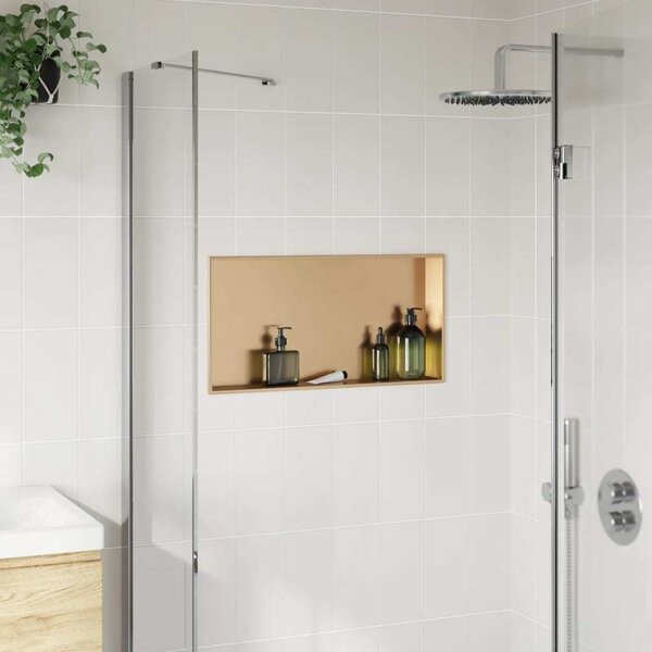 VidaXL Nika do sprchového koutu matná 62x32x9 cm nerezová ocel [4005128] Barva: Stříbrná