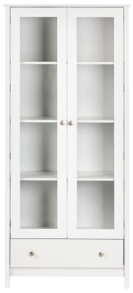 Skleněná vitrína NORNALUP 80 cm Bílá