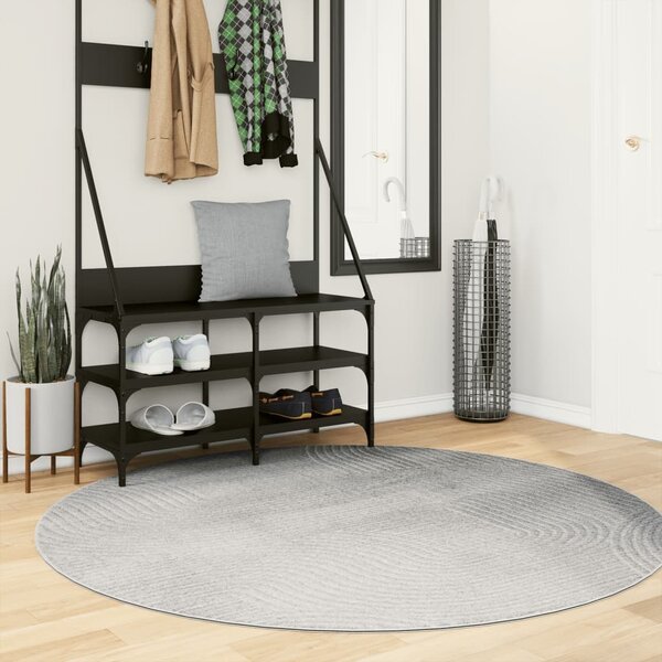VidaXL Koberec IZA krátký vlas skandinávský vzhled Ø 160 cm [375460] Barva: Šedá