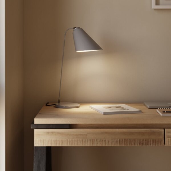 Šedá kovová stolní lampa Kave Home Tipir