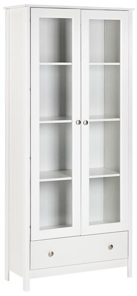 Skleněná vitrína NORNALUP 80 cm Bílá