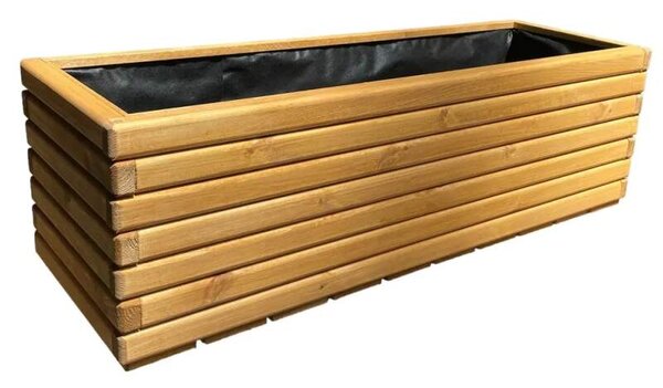 Dřevěný zahradní květináč AKSAMIT, pinie, 1180x400x400 (Krásné zpracování)