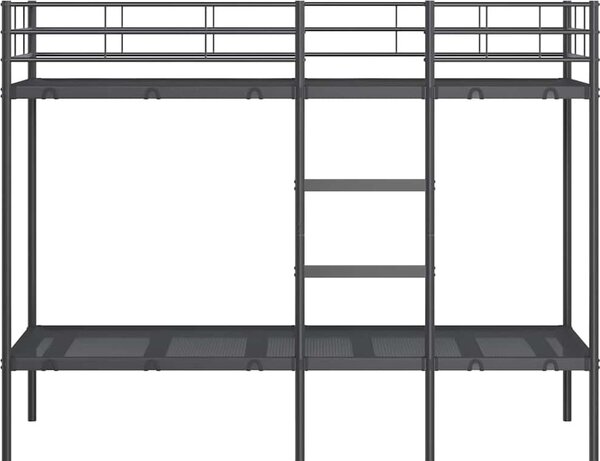 VidaXL Patrová postel bez matrace 80x200 cm ocel [42000327] Barva: Bílá