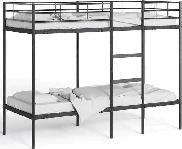 VidaXL Patrová postel bez matrace 80x200 cm ocel [42000327] Barva: Bílá