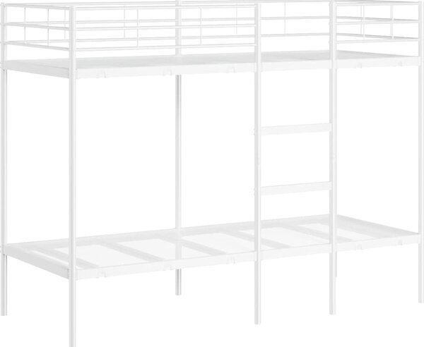 VidaXL Patrová postel bez matrace 80x200 cm ocel [42000327] Barva: Bílá