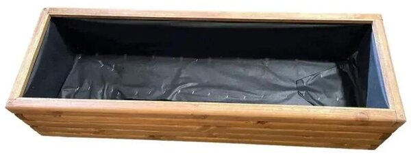Dřevěný zahradní květináč AKSAMIT teak 1180x400x400 (Krásné zpracování)