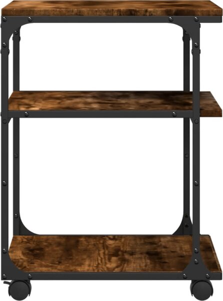 VidaXL Stojan na tiskárnu 3patrový 43x48x64 cm kompozitní dřevo [842278] Barva: dub sonoma