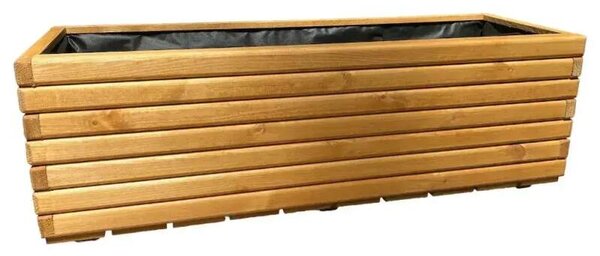Dřevěný zahradní květináč AKSAMIT, pinie, 1180x400x400 (Krásné zpracování)