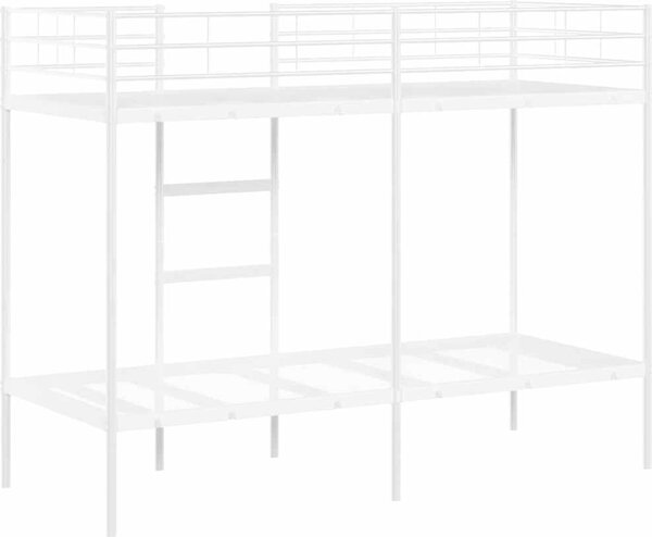 VidaXL Patrová postel bez matrace 80x200 cm ocel [42000327] Barva: Bílá