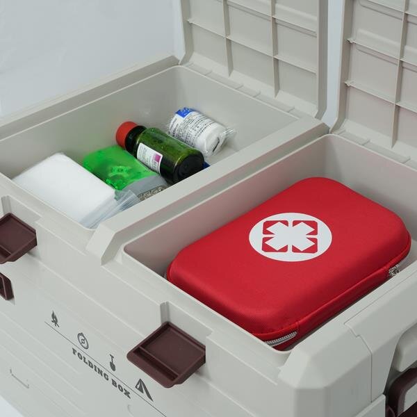 NCB4003 ŠEDÝ SKLÁDACÍ BOX S VÍKEM 42L NILS CAMP