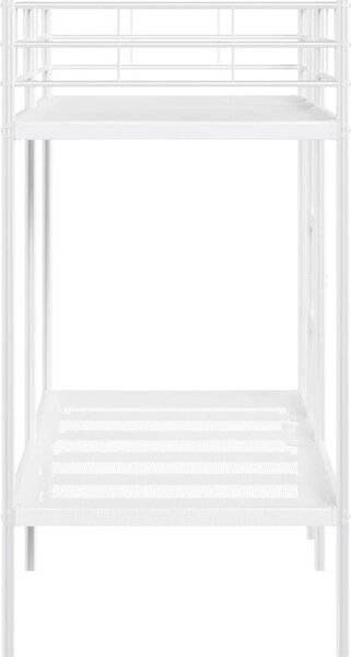 VidaXL Patrová postel bez matrace 80x200 cm ocel [42000327] Barva: Bílá